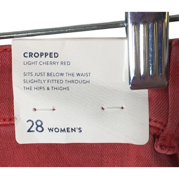 J Jill Denim Jeans Women's Size 28 W Cherry Red Authentic Fit Cropped - Picture 5 of 9